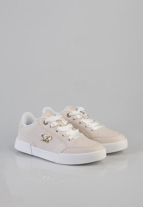 SISSY BOY - Embossed sneaker with sb hardware plate on side - cream