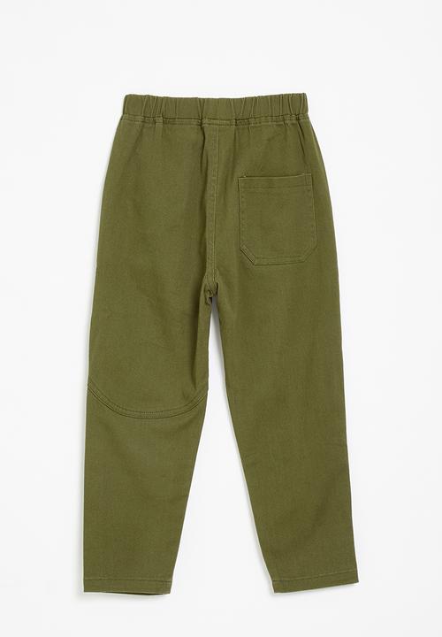 Pop Candy - Elasticated waist pants - green