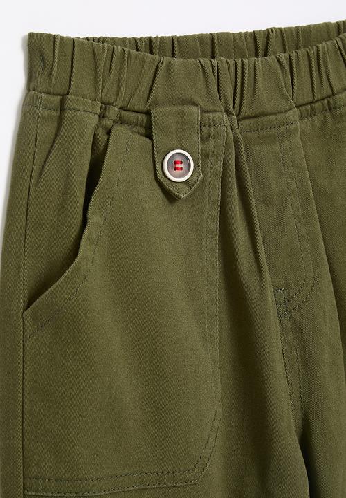 Pop Candy - Elasticated waist pants - green