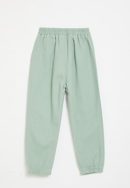 Pop Candy - Elasticated waist pants - calm green