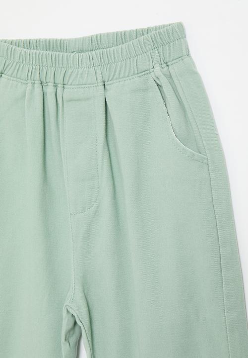 Pop Candy - Elasticated waist pants - calm green
