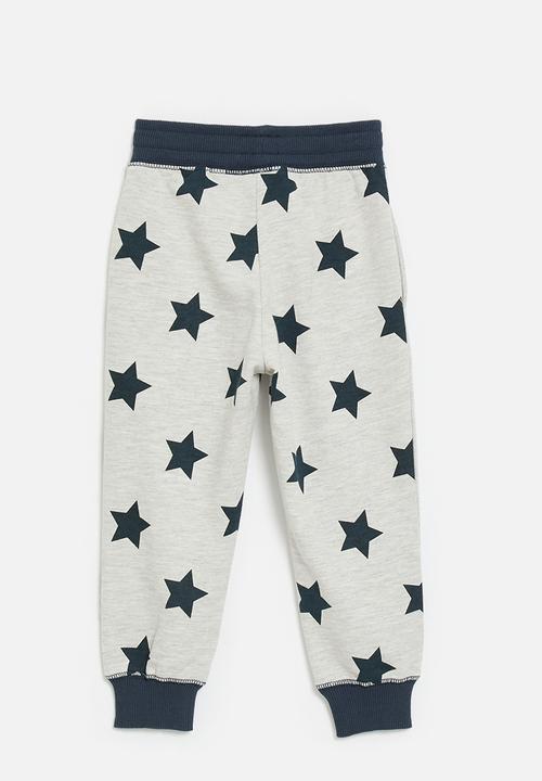 Pop Candy - Printed jogger - light grey/navy/stars