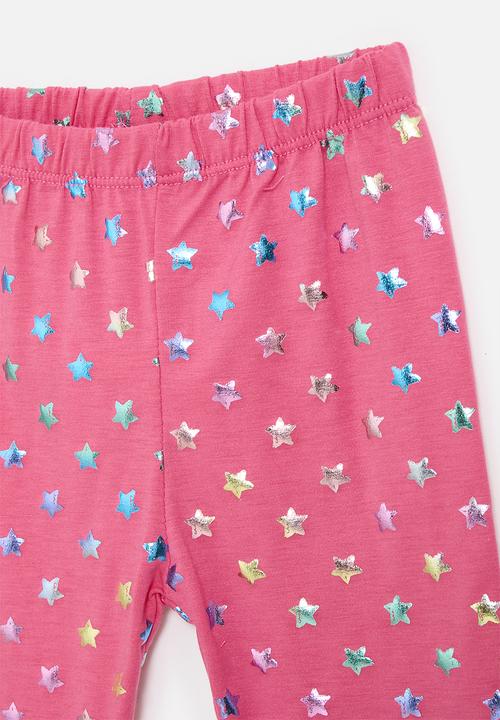 Pop Candy - Printed leggings - deep pink/stars