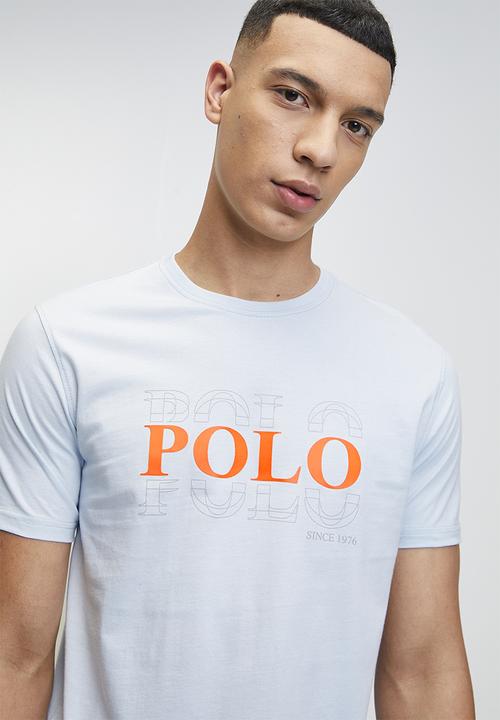 POLO - BO Printed Graphic Ss T-Shirt - Light Blue