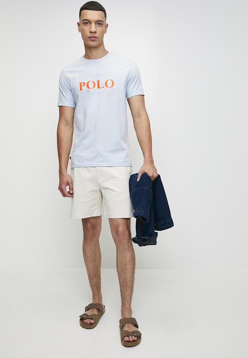 POLO - BO Printed Graphic Ss T-Shirt - Light Blue