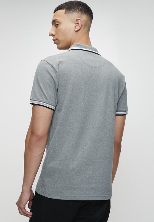 POLO - VISH  TIPPED SS GOLFER - BLUE MELANGE