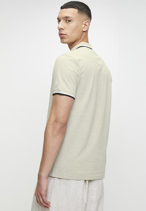 POLO - VISH  TIPPED SS GOLFER - LIGHT YELLOW