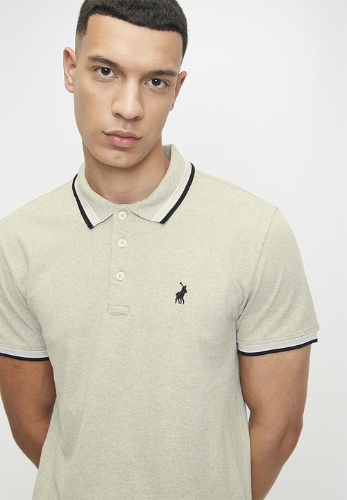 POLO - VISH  TIPPED SS GOLFER - LIGHT YELLOW