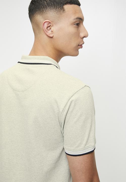 POLO - VISH  TIPPED SS GOLFER - LIGHT YELLOW