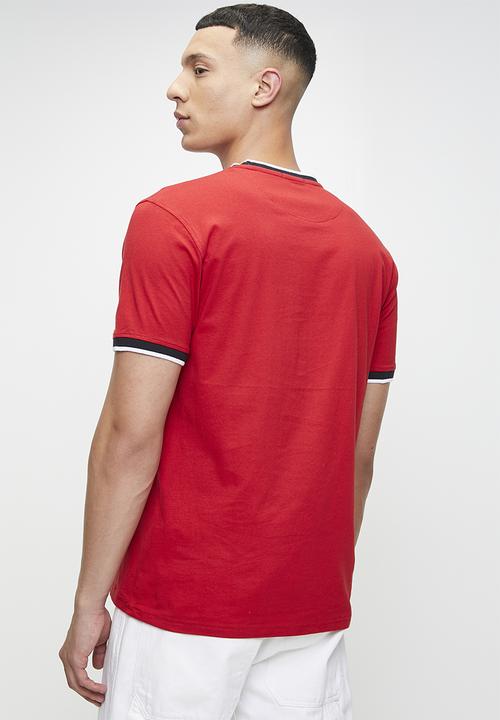 POLO - LANDON  LOGO SS T-SHIRT - RED
