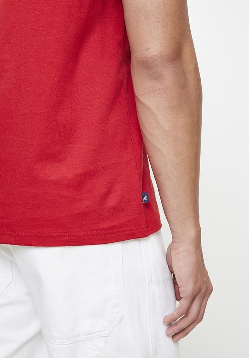 POLO - LANDON  LOGO SS T-SHIRT - RED