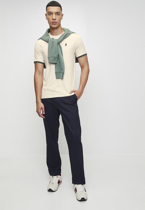 POLO - DALTON Crew Neck Cuffed Ss T-Shirt - Neutral