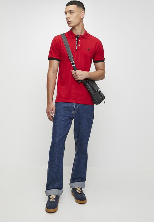 POLO - ELVIN HD Logo Ss Golfer - Red