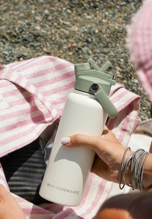 Maisonware - Dual sip water bottle - Cream