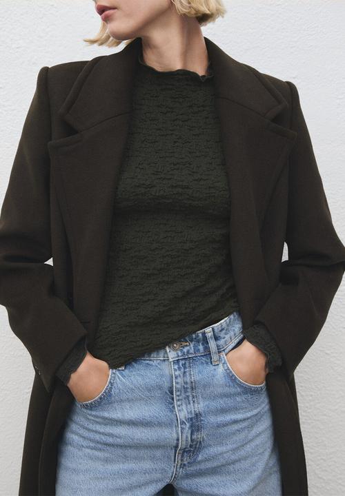 MANGO - Top sonia - beige/khaki