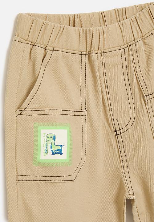 Pop Candy - Elasticated waist pants - wheat brown
