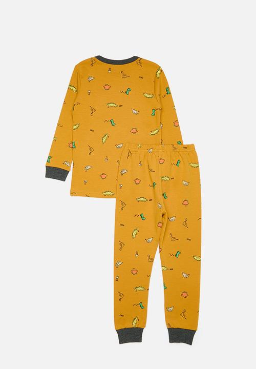 Pop Candy - Printed pj set - dijon/navy