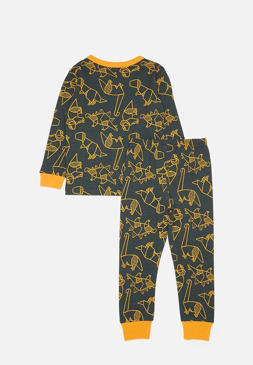 Pop Candy - Printed pj set - black/mustard