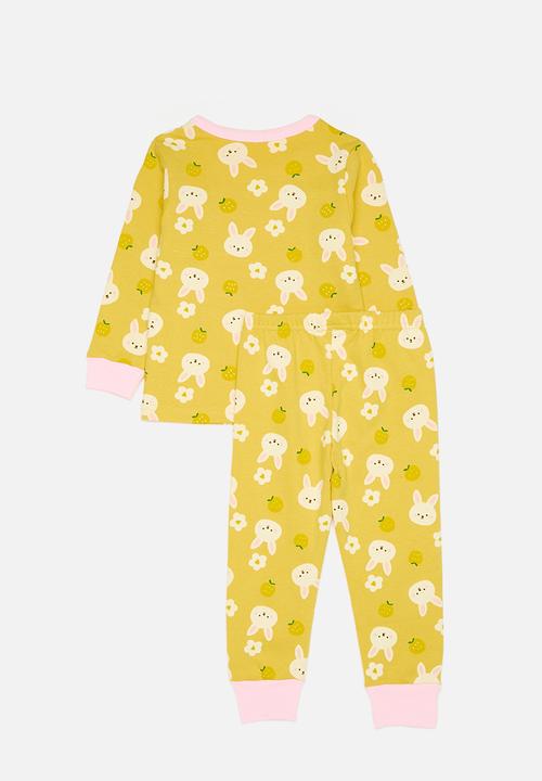 Pop Candy - Printed pj set - corn/pink/bunnies