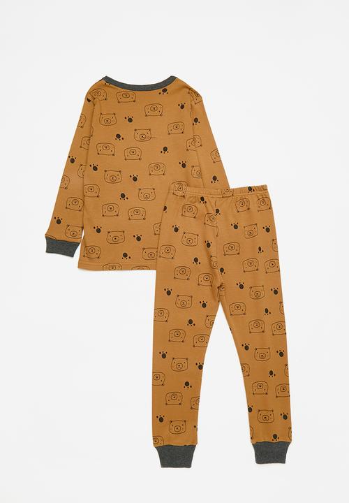 Pop Candy - Printed pj set - dark gold/navy