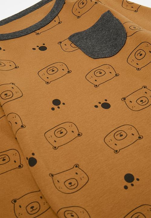 Pop Candy - Printed pj set - dark gold/navy