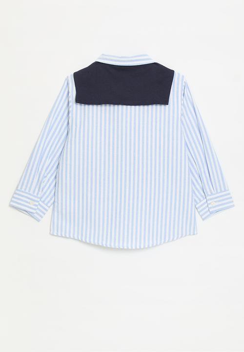 Pop Candy - Striped shirt - light blue/white