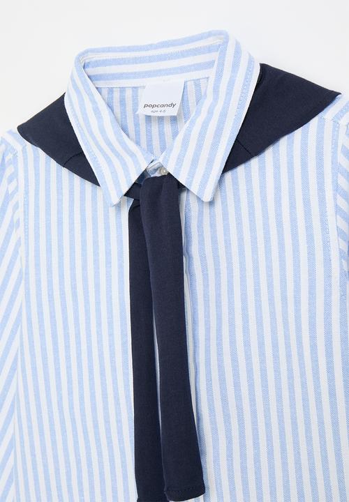 Pop Candy - Striped shirt - light blue/white