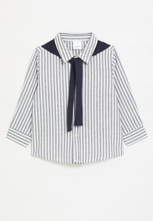 Pop Candy - Striped shirt - light grey/white
