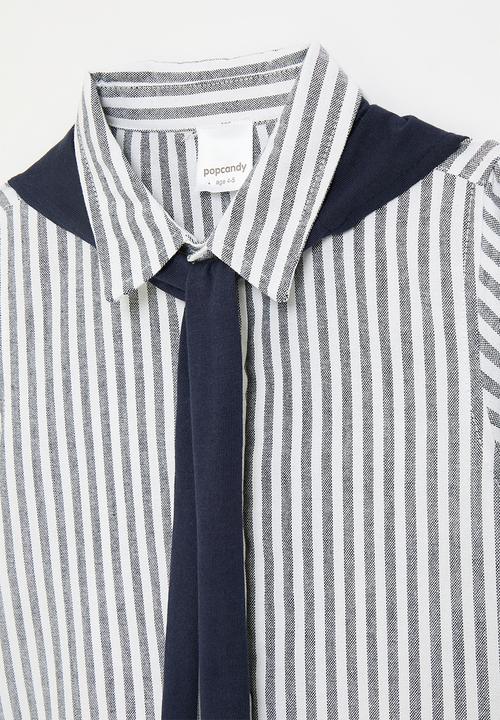 Pop Candy - Striped shirt - light grey/white