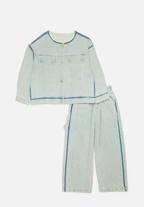 Pop Candy - Light wash denim jacket & jeans - light blue
