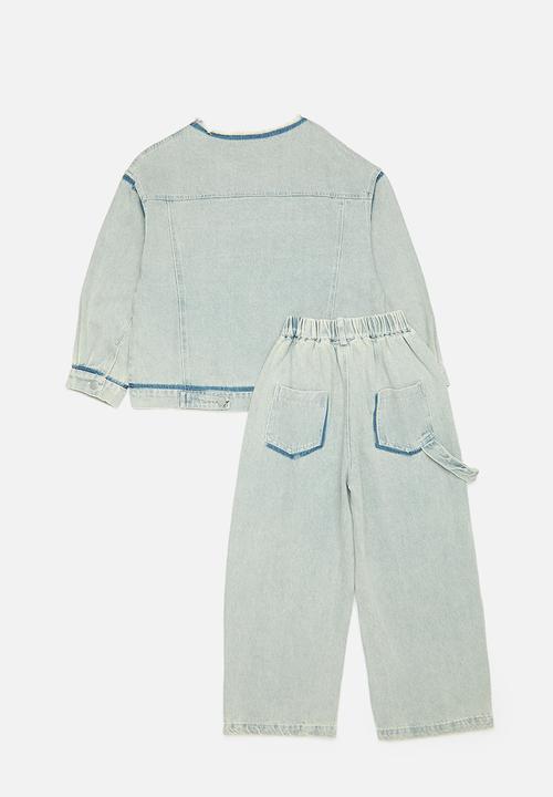 Pop Candy - Light wash denim jacket & jeans - light blue