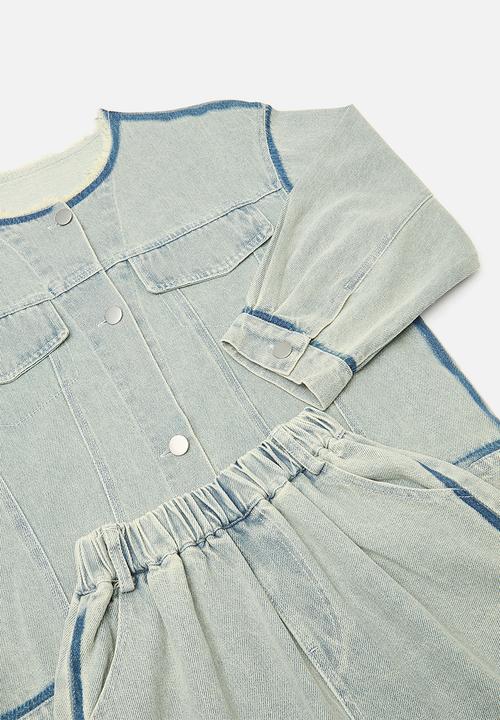 Pop Candy - Light wash denim jacket & jeans - light blue