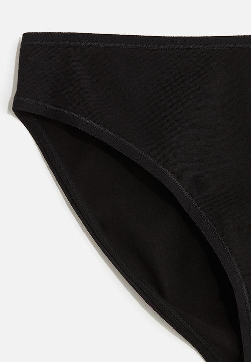 H&M - 3-pack cotton bikini briefs - black