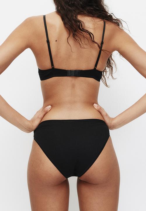 H&M - 3-pack cotton bikini briefs - black