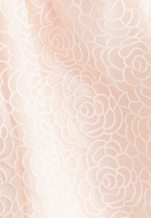 H&M - Embroidered halterneck dress - powder pink