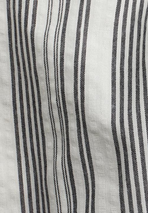 H&M - Crop top - white & grey striped