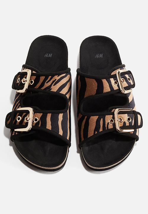 H&M - Sandals - beige & zebra print