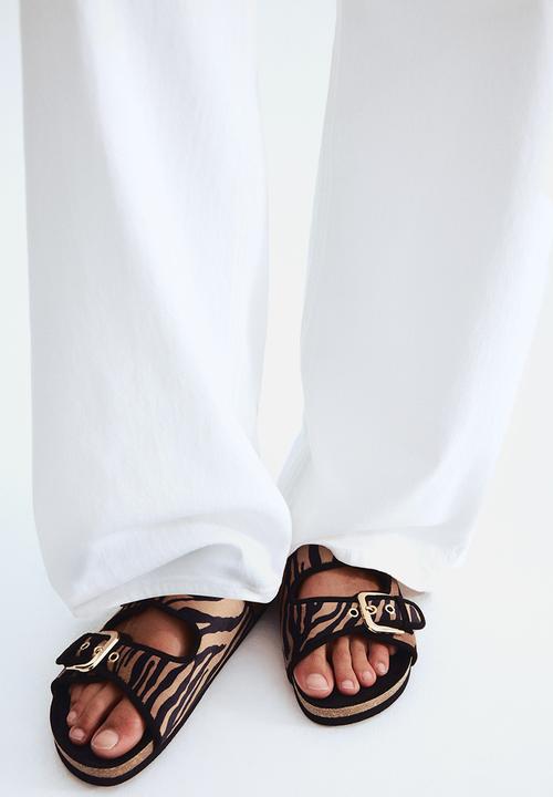 H&M - Sandals - beige & zebra print