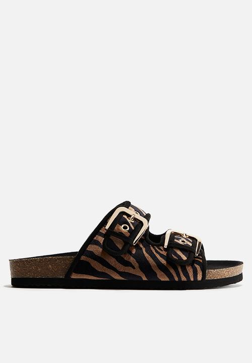 H&M - Sandals - beige & zebra print