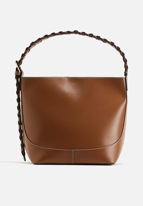 H&M - Braided-strap shoulder bag - brown