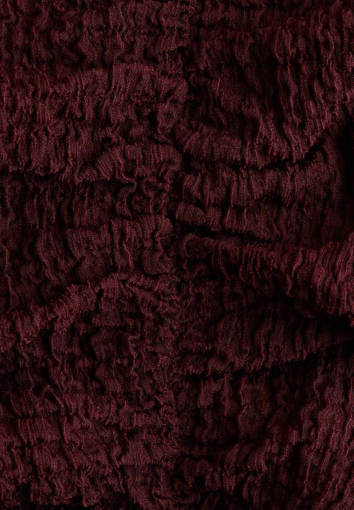 H&M - Textured draped top - burgundy