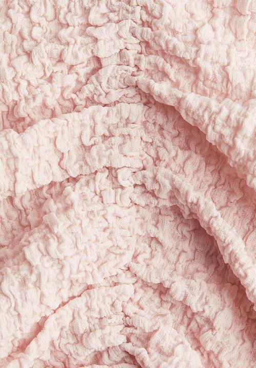 H&M - Textured draped top - light pink