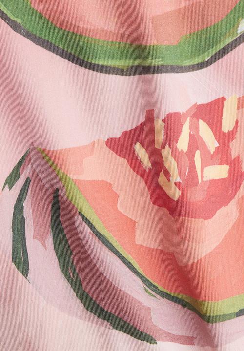 H&M - Printed t-shirt - white & ropicale