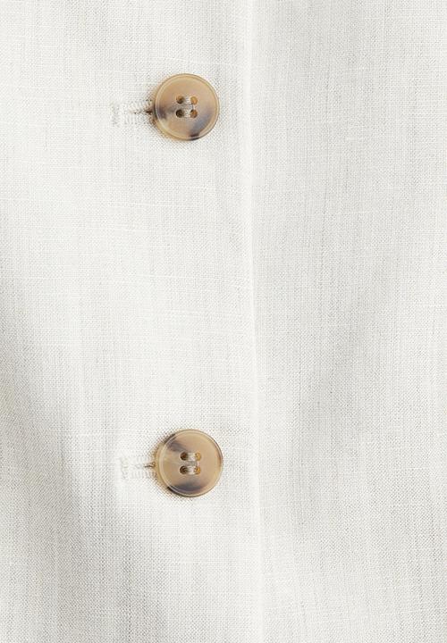 H&M - Linen-blend waistcoat - light grey