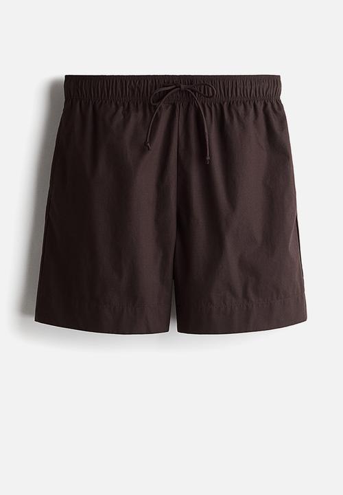 H&M - Cotton drawstring shorts - dark brown