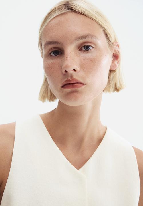 H&M - Belted dress - white