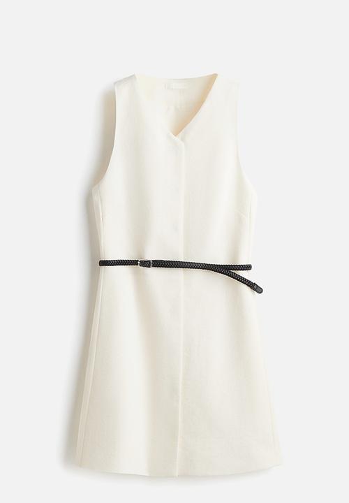 H&M - Belted dress - white