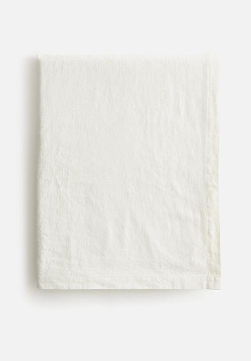 H&M - Linen-blend tablecloth - white