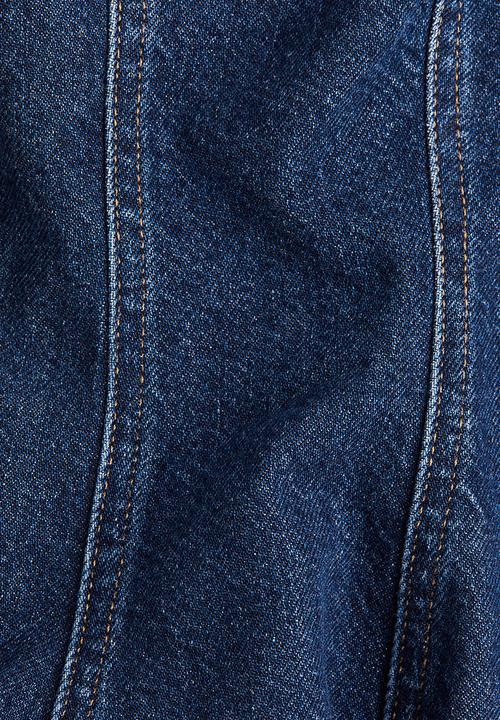 H&M - Denim peplum top - dark denim blue