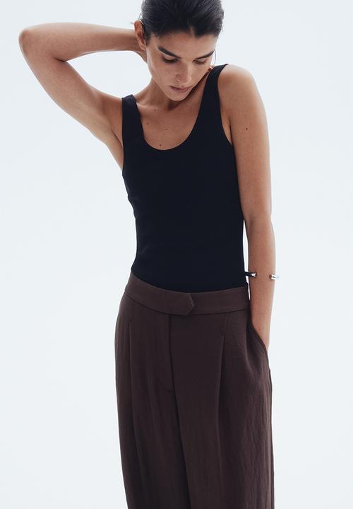 H&M - Wide trousers - dark brown